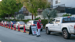 Photos of the longest drive-thru lines in Los Angeles are a sight to see